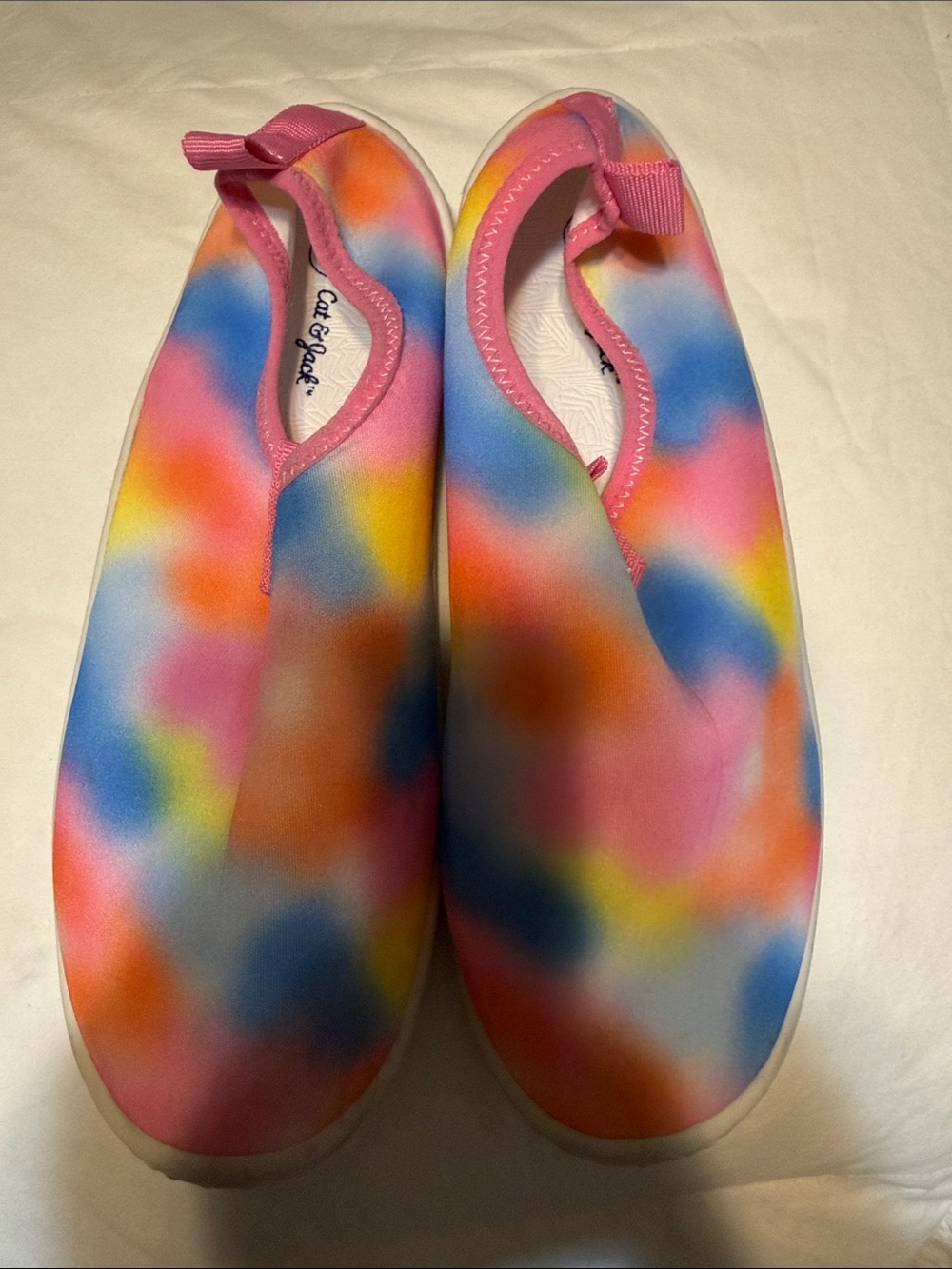 Cat & Jack Kids Multicolor Tie-Dye Water Shoes - Pink Blue Yellow
